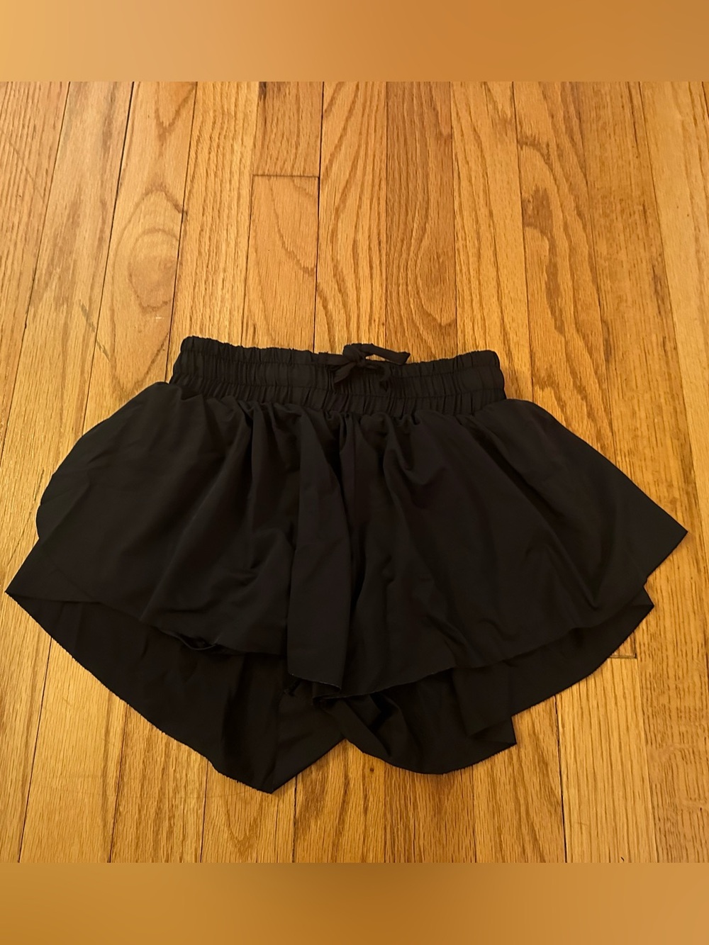 Suzette Black Kids Layered Athletic Shorts Medium 8/10